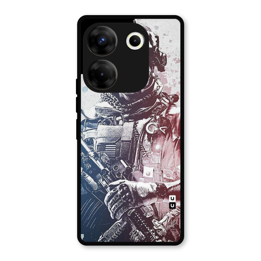 Saviour Metal Back Case for Tecno Camon 20