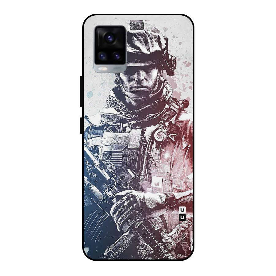Saviour Metal Back Case for Vivo V20 2021