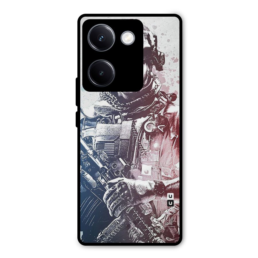 Saviour Metal Back Case for Vivo Y300 Plus