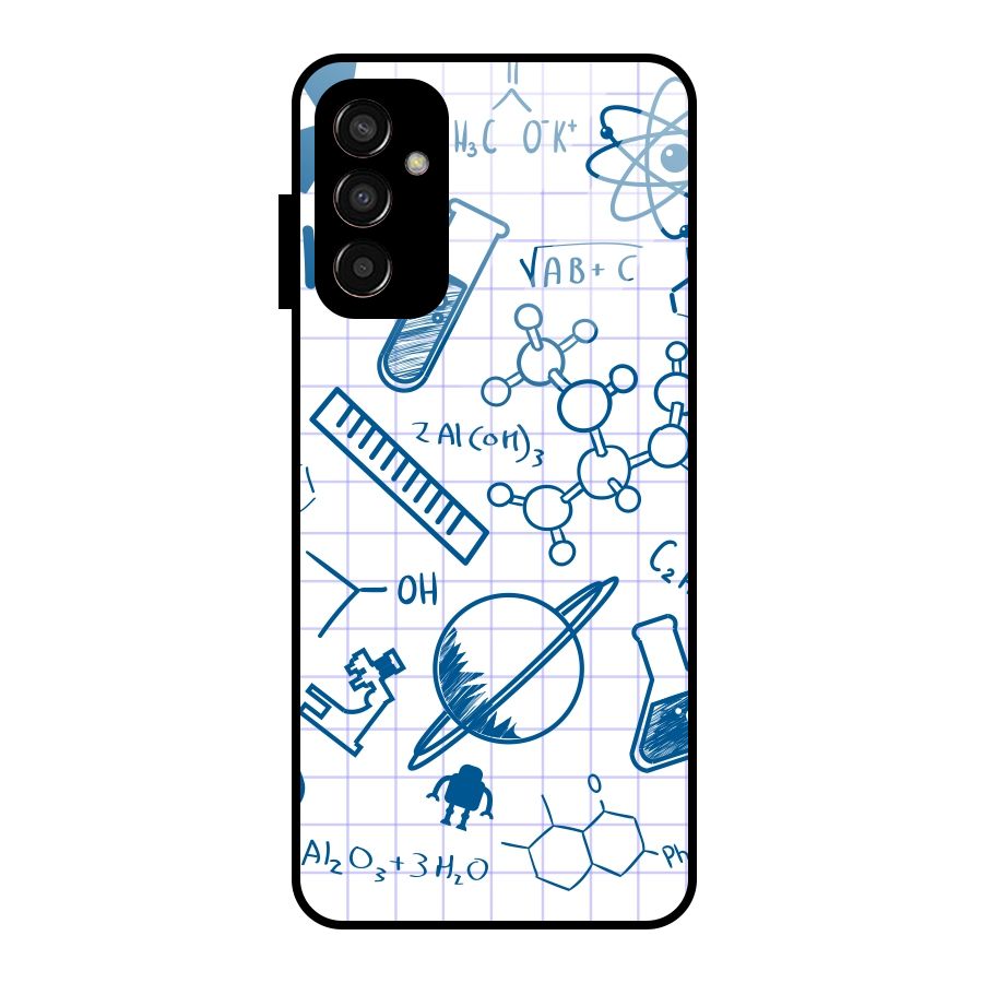 Science Notebook Glass Back Case for Galaxy F13