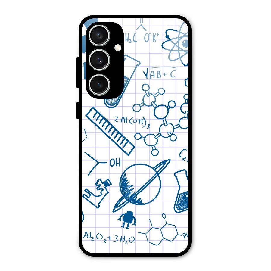 Science Notebook Glass Back Case for Galaxy S23 FE