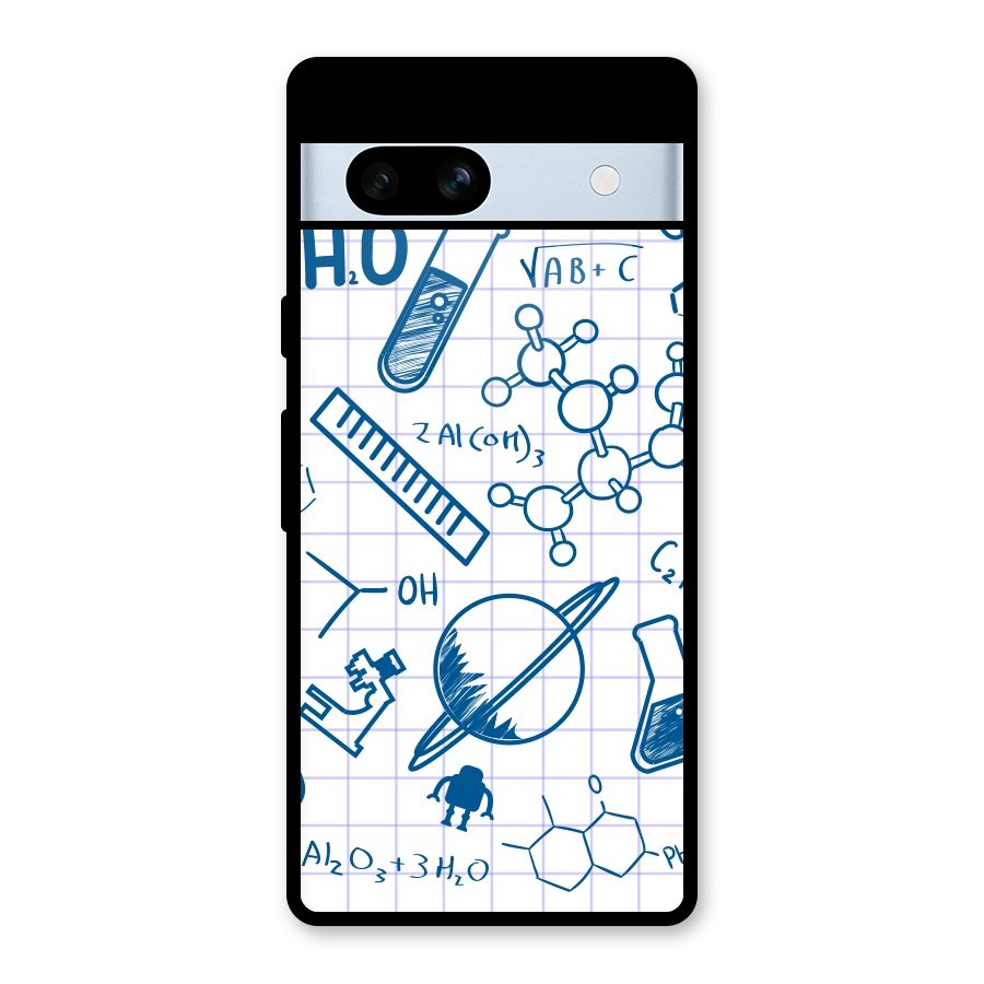 Science Notebook Glass Back Case for Google Pixel 7a