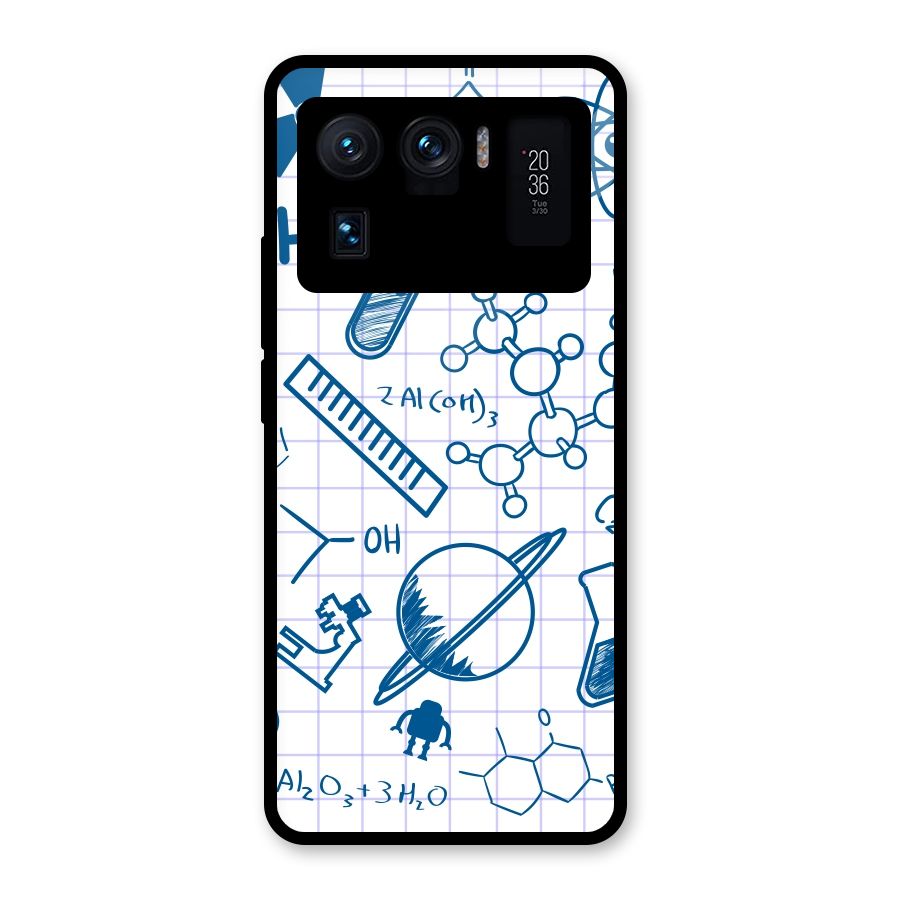 Science Notebook Glass Back Case for Mi 11 Ultra