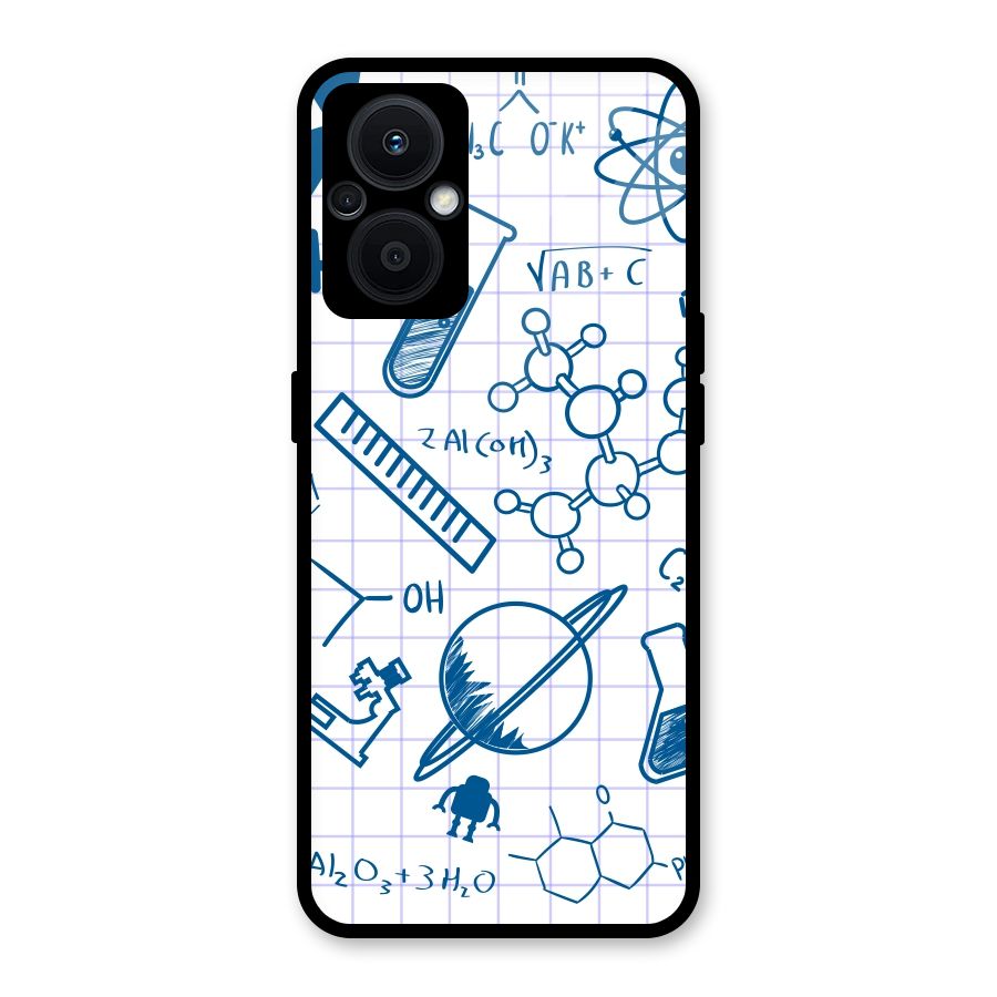 Science Notebook Glass Back Case for Oppo F21s Pro 5G