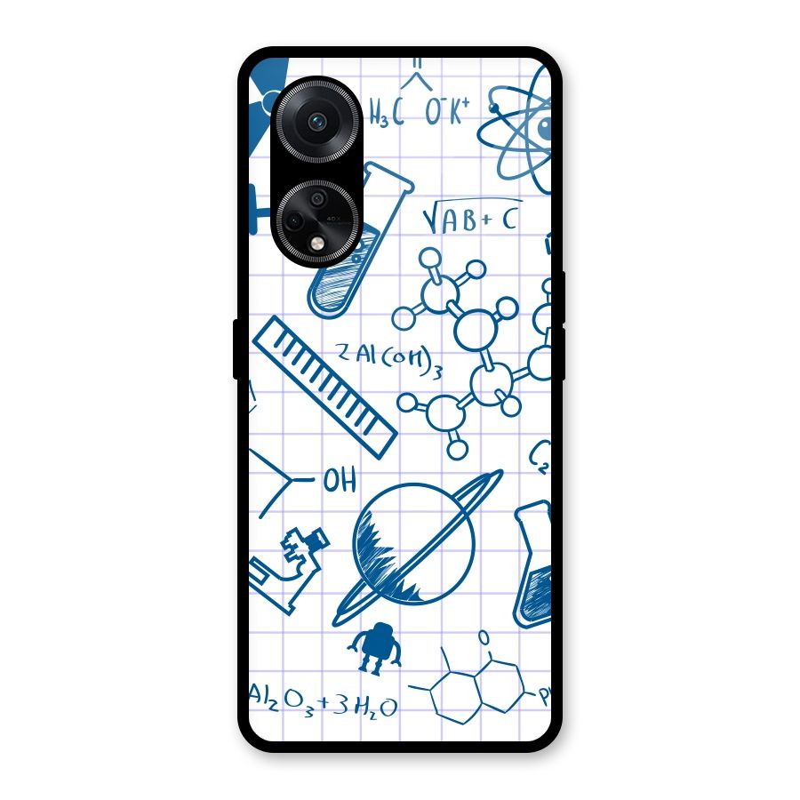 Science Notebook Glass Back Case for Oppo F23