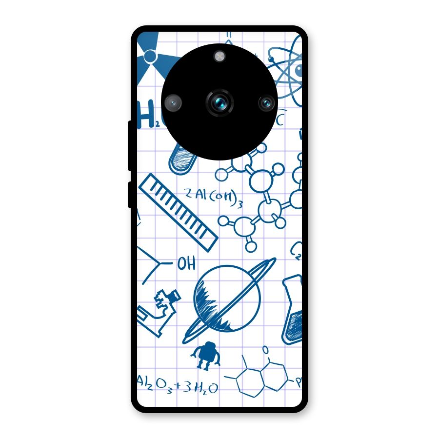 Science Notebook Glass Back Case for Realme 11 Pro Plus