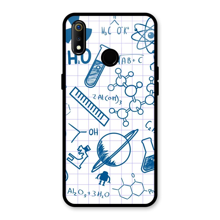Science Notebook Glass Back Case for Realme 3