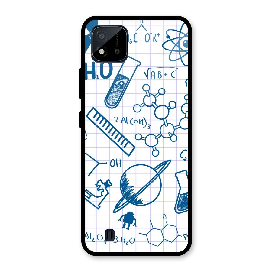 Science Notebook Glass Back Case for Realme C11 2021