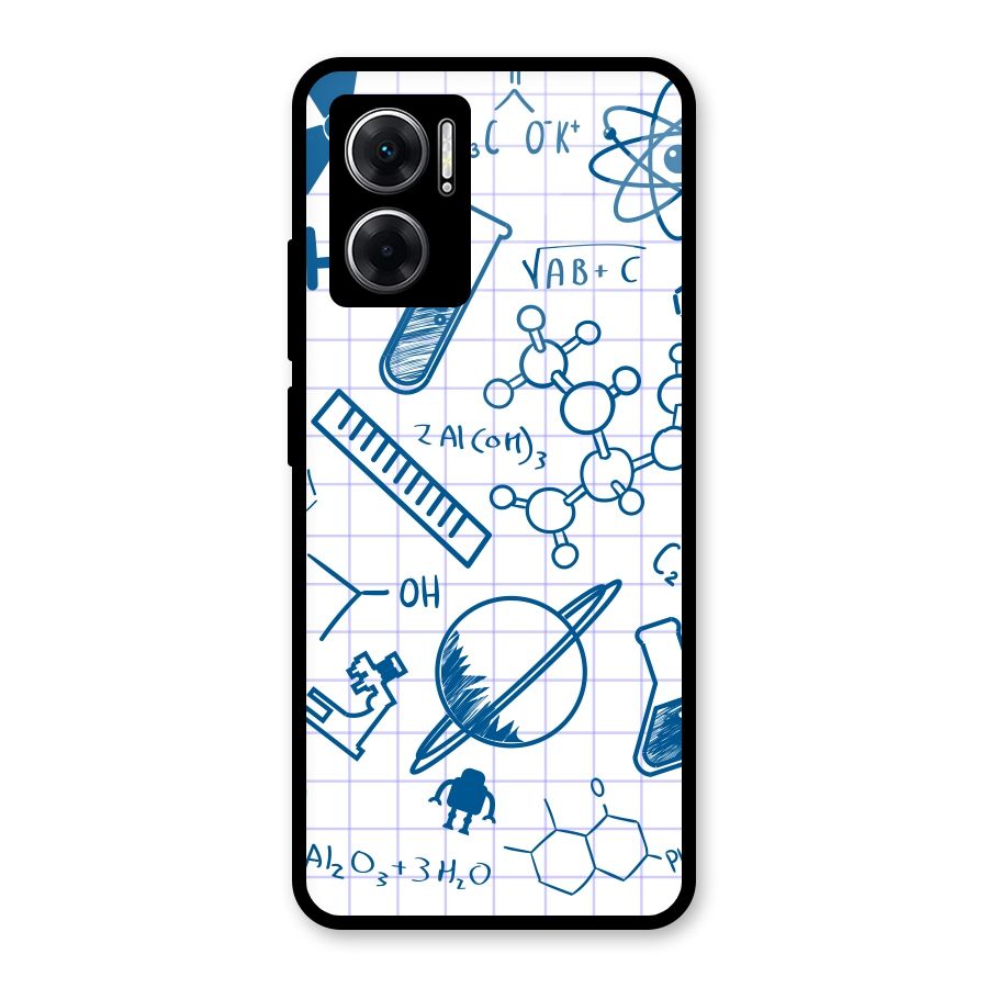Science Notebook Glass Back Case for Redmi 11 Prime 5G
