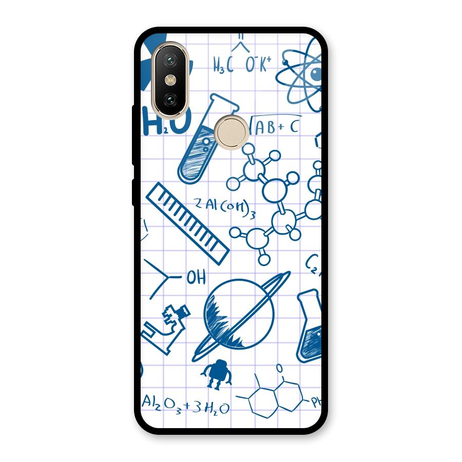 Science Notebook Glass Back Case for Redmi A2