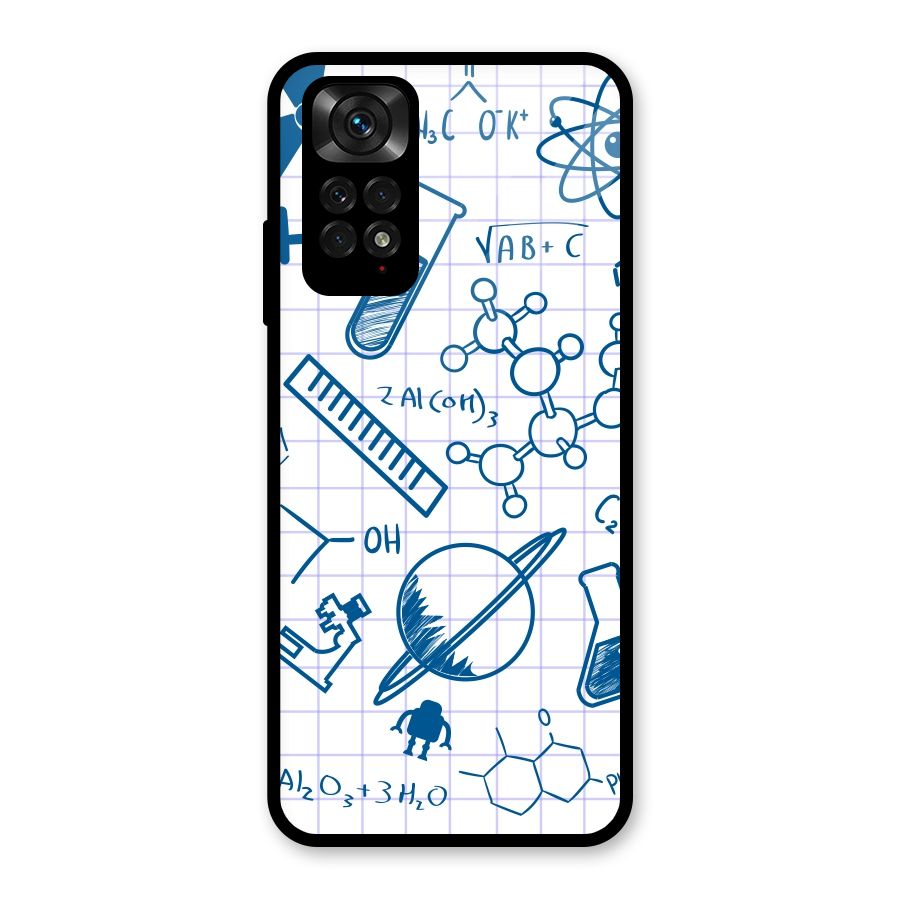Science Notebook Glass Back Case for Redmi Note 11S