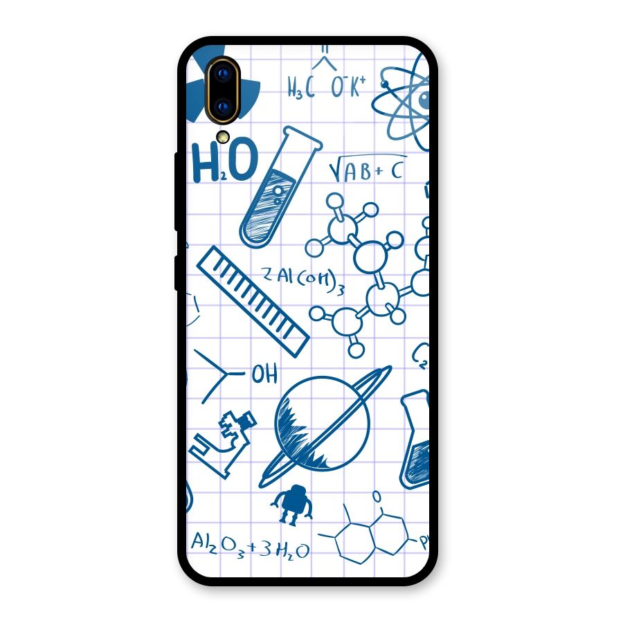 Science Notebook Glass Back Case for Vivo V11 Pro