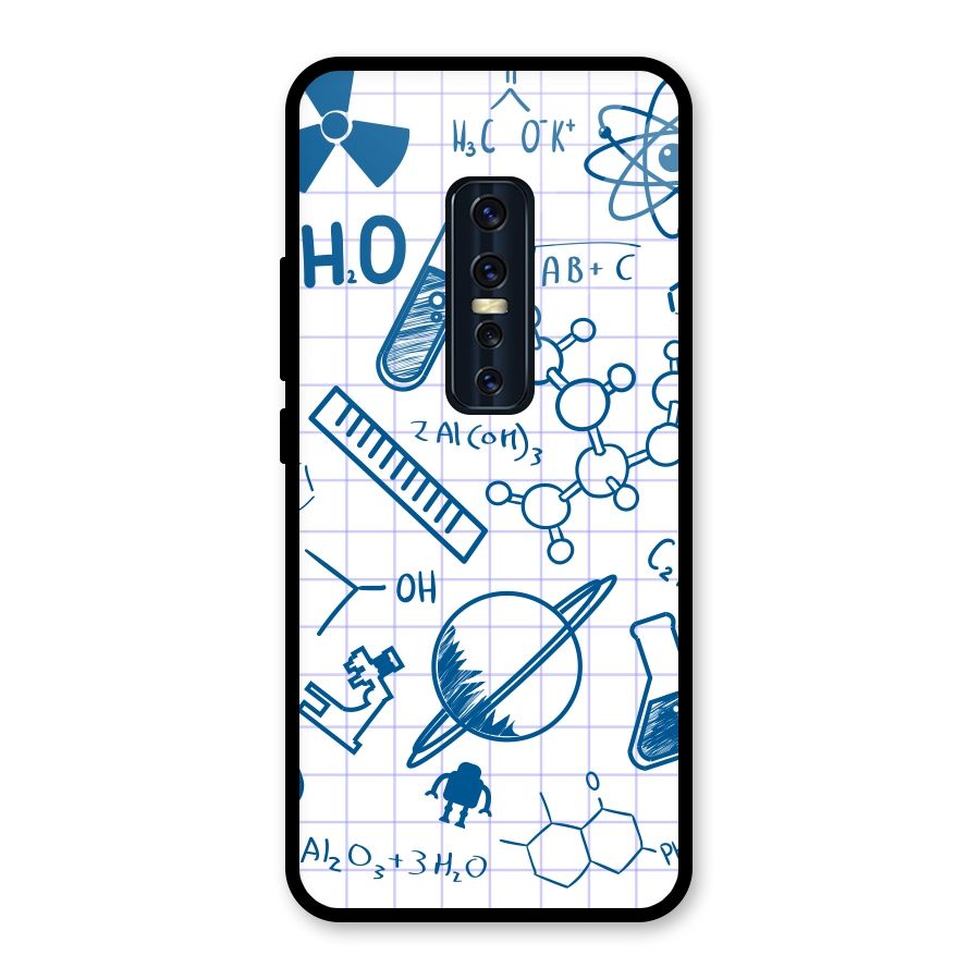 Science Notebook Glass Back Case for Vivo V17 Pro
