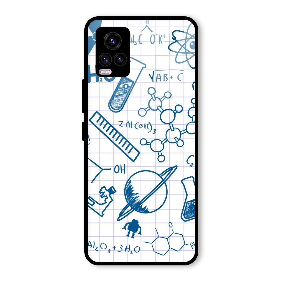 Science Notebook Glass Back Case for Vivo V20 2021