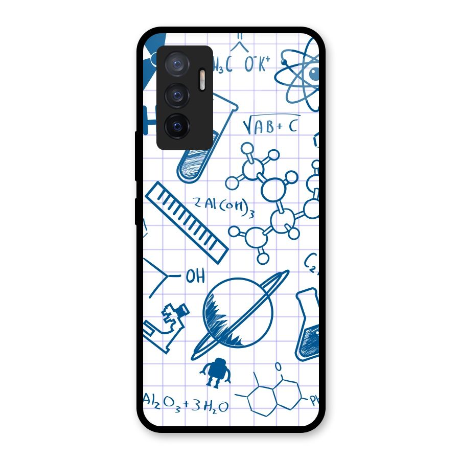 Science Notebook Glass Back Case for Vivo V23e