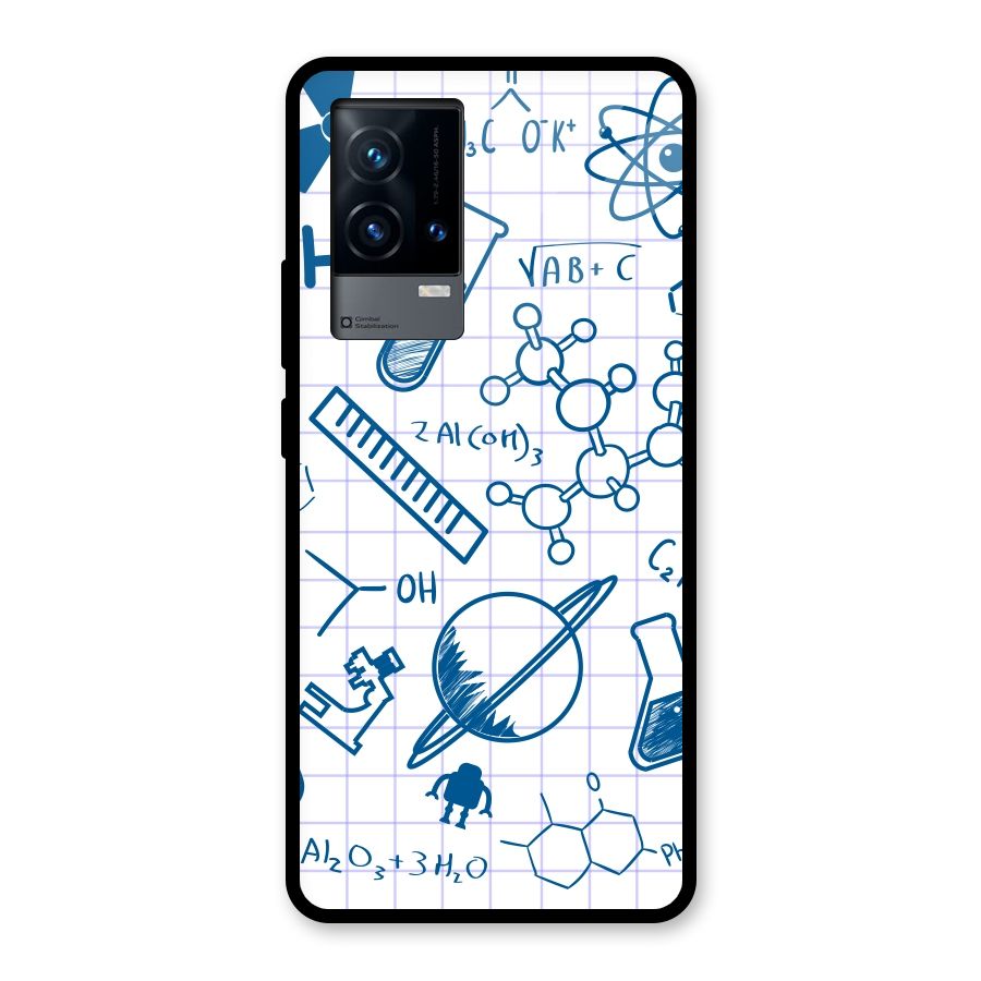 Science Notebook Glass Back Case for iQOO 9 5G