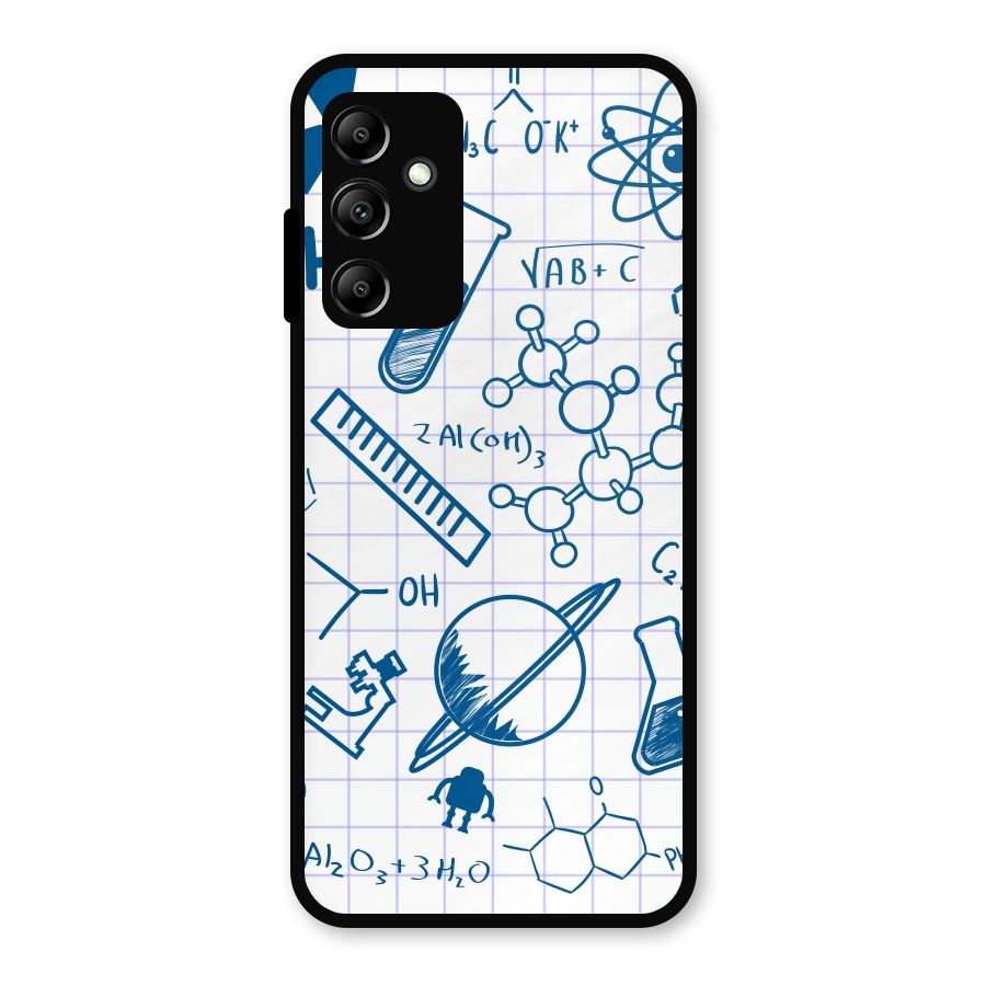 Science Notebook Metal Back Case for Galaxy A14 5G