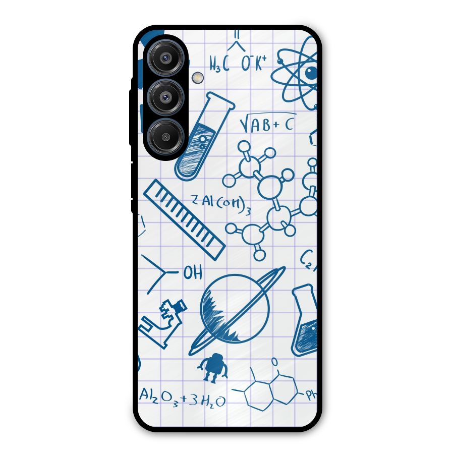 Science Notebook Metal Back Case for Galaxy A16 5G