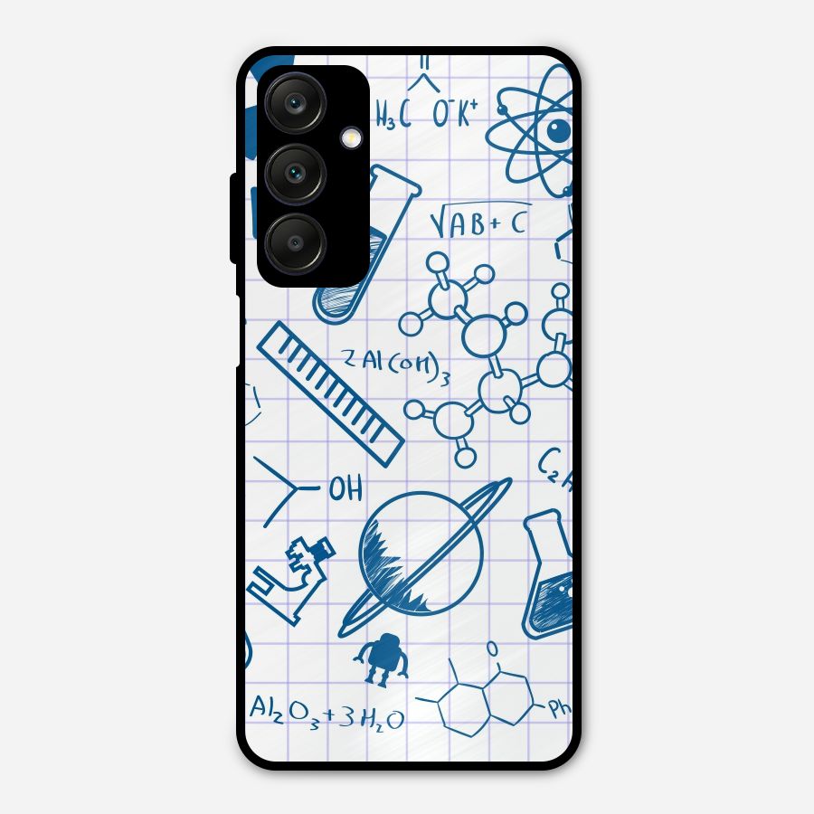 Science Notebook Metal Back Case for Galaxy A25 5G