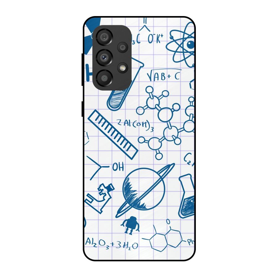 Science Notebook Metal Back Case for Galaxy A33 5G