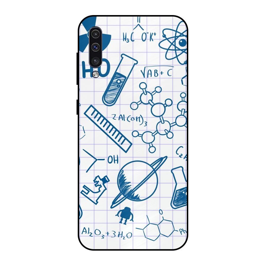 Science Notebook Metal Back Case for Galaxy A50s