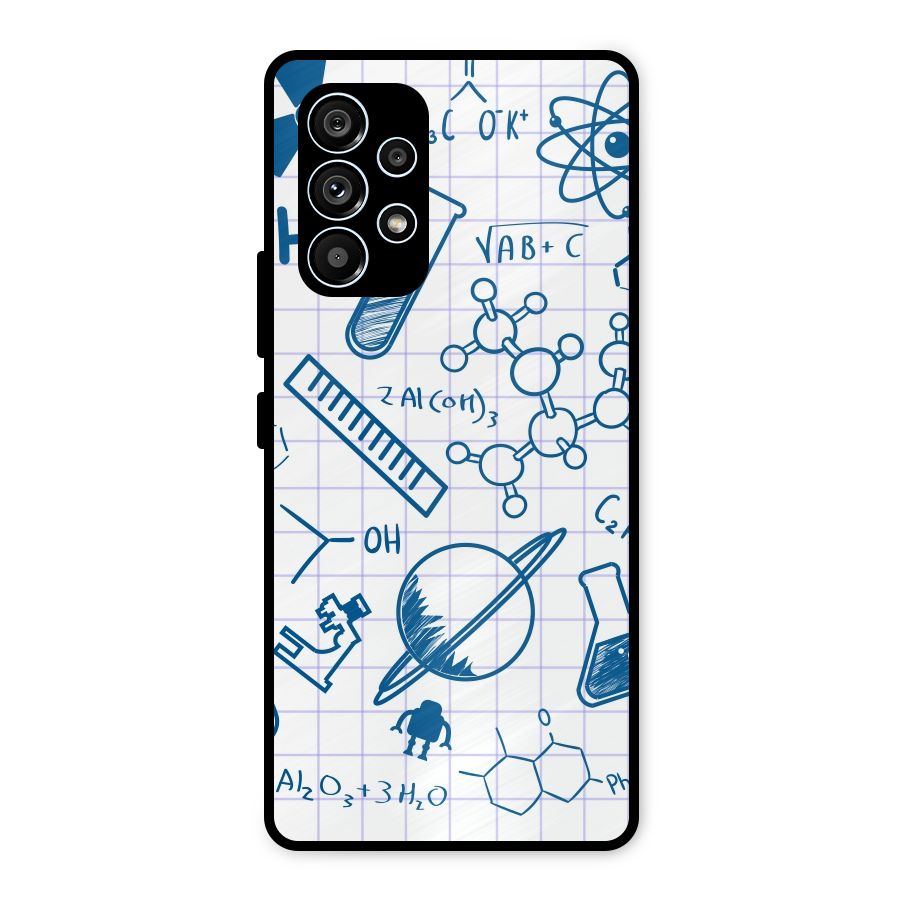 Science Notebook Metal Back Case for Galaxy A53 5G
