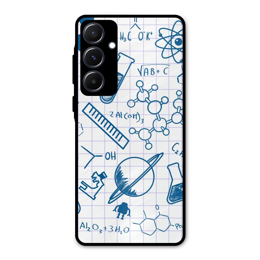 Science Notebook Metal Back Case for Galaxy A55