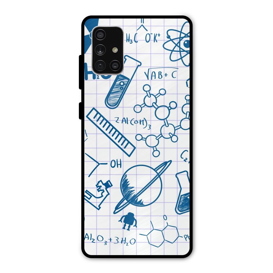 Science Notebook Metal Back Case for Galaxy A71