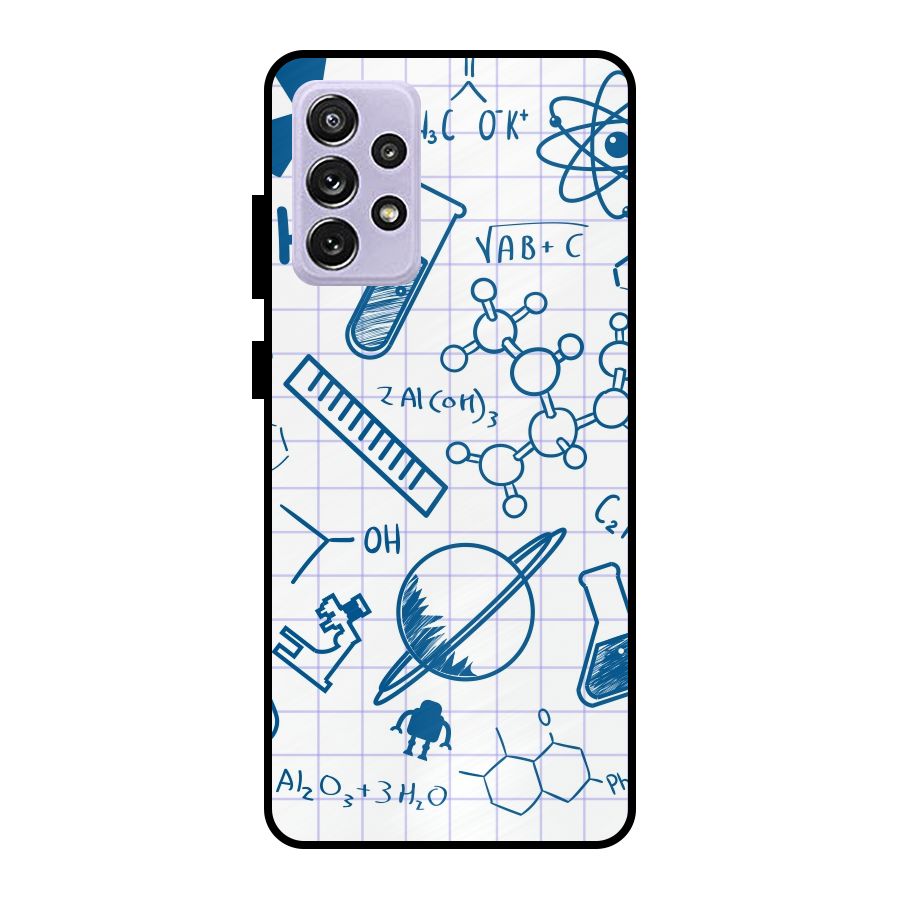 Science Notebook Metal Back Case for Galaxy A72