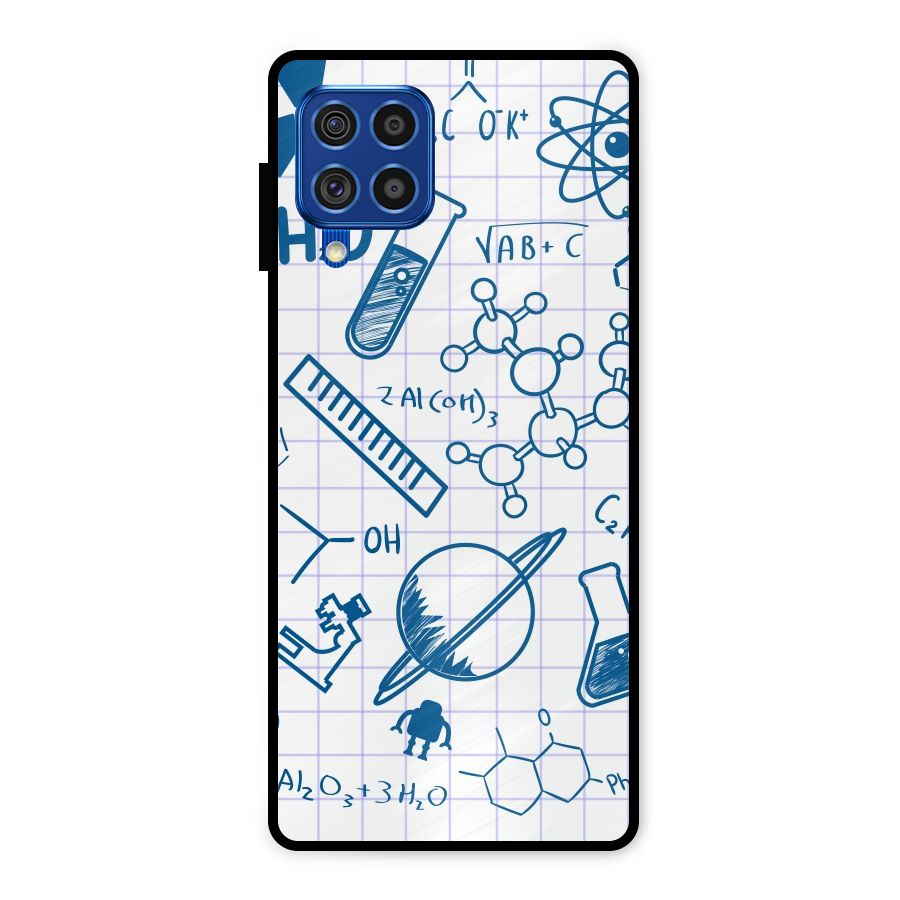 Science Notebook Metal Back Case for Galaxy F62