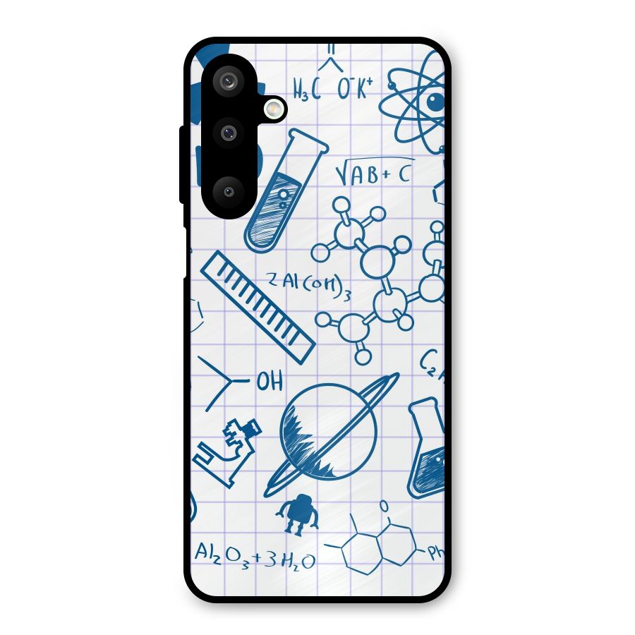 Science Notebook Metal Back Case for Galaxy M16