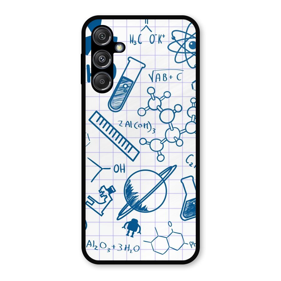 Science Notebook Metal Back Case for Galaxy M34 5G