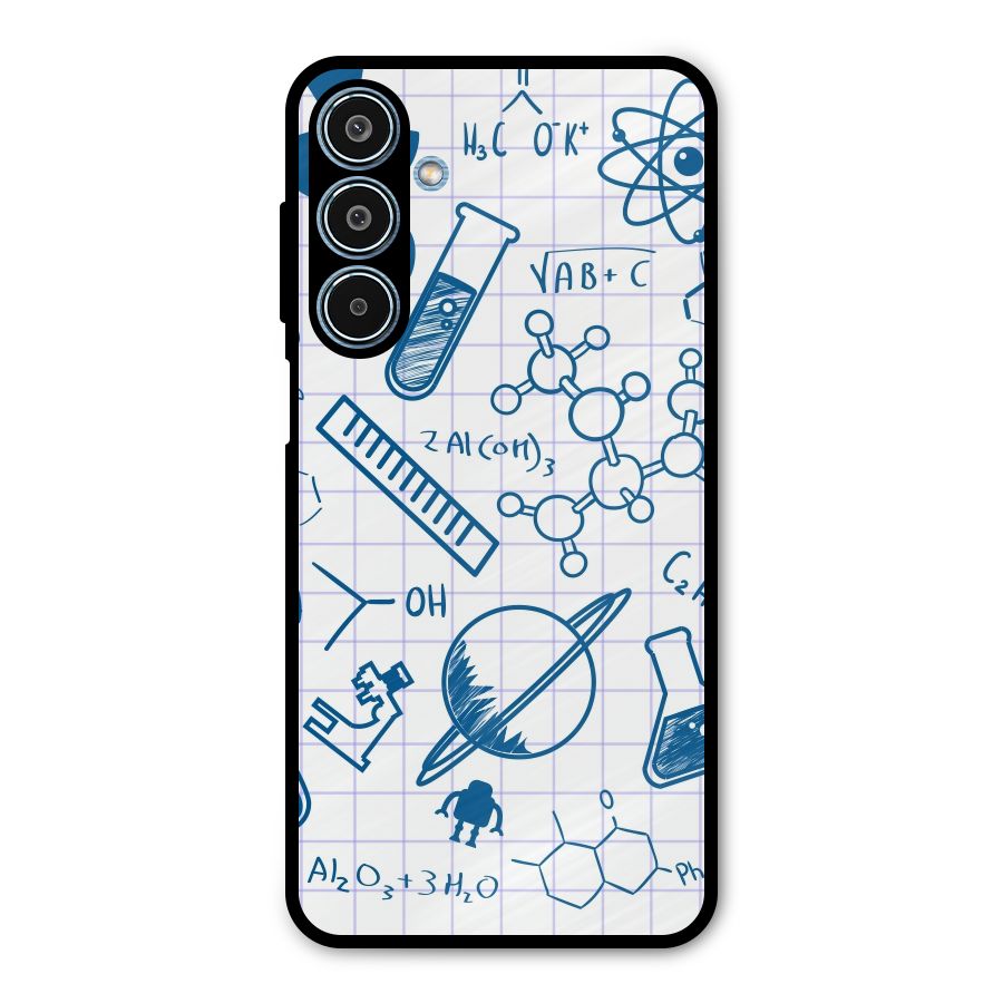 Science Notebook Metal Back Case for Galaxy M35