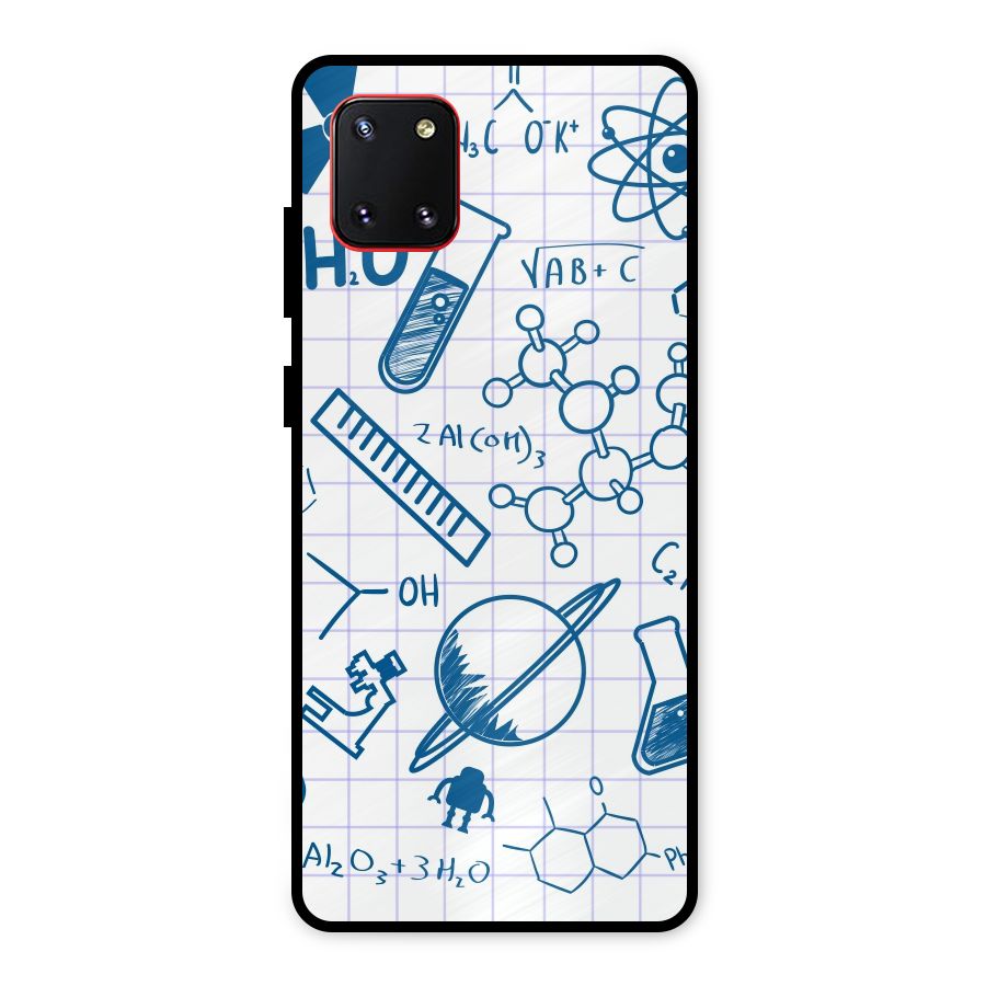 Science Notebook Metal Back Case for Galaxy Note 10 Lite