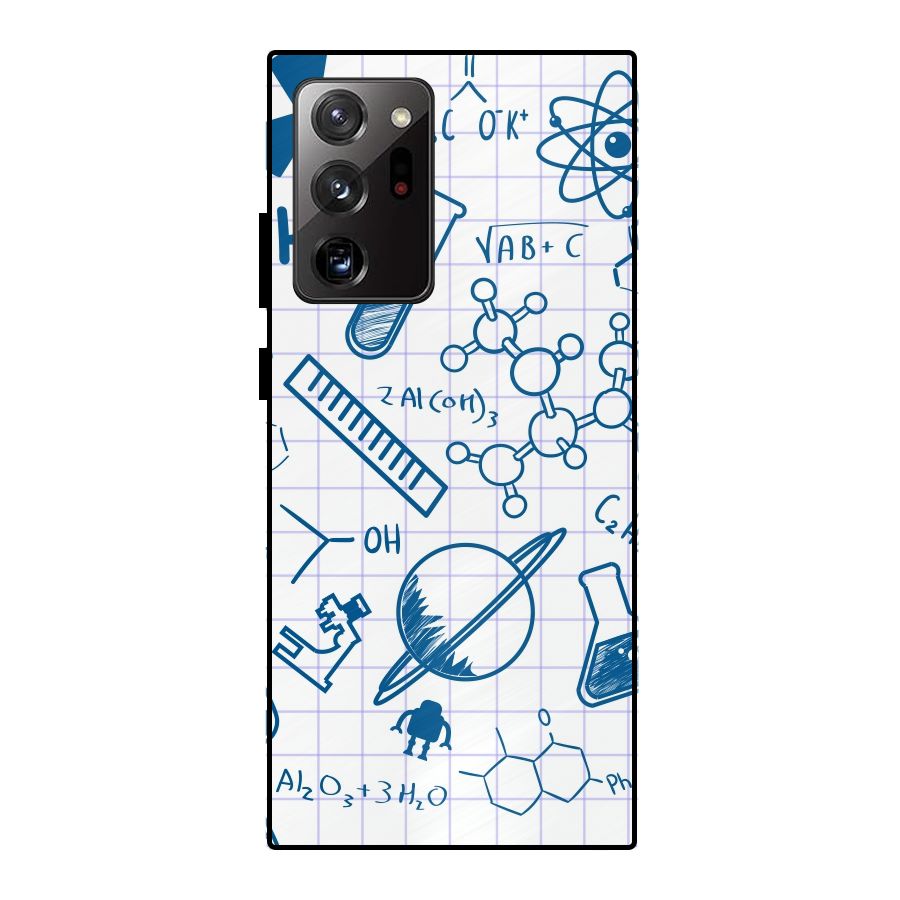Science Notebook Metal Back Case for Galaxy Note 20 Ultra