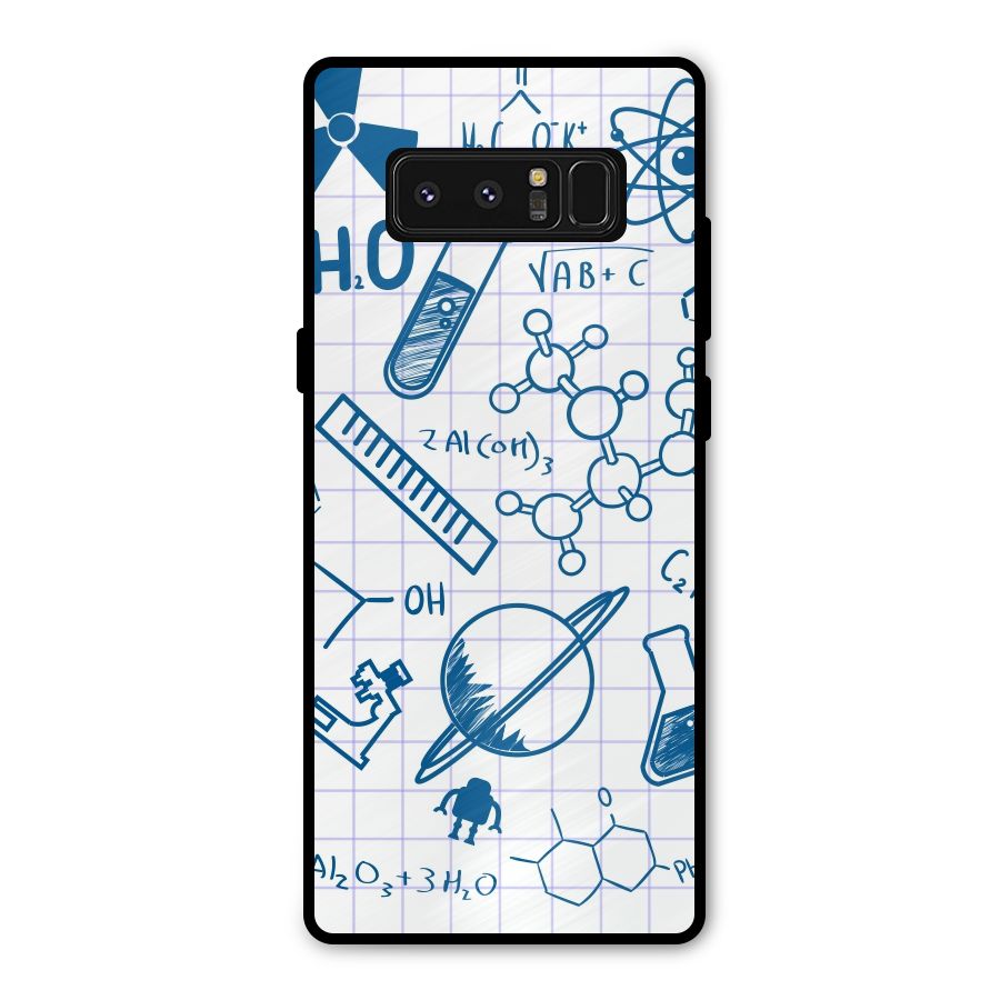 Science Notebook Metal Back Case for Galaxy Note 8