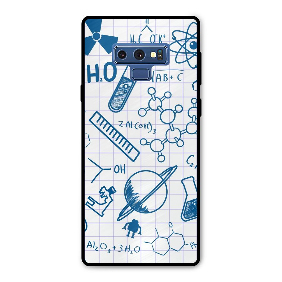 Science Notebook Metal Back Case for Galaxy Note 9
