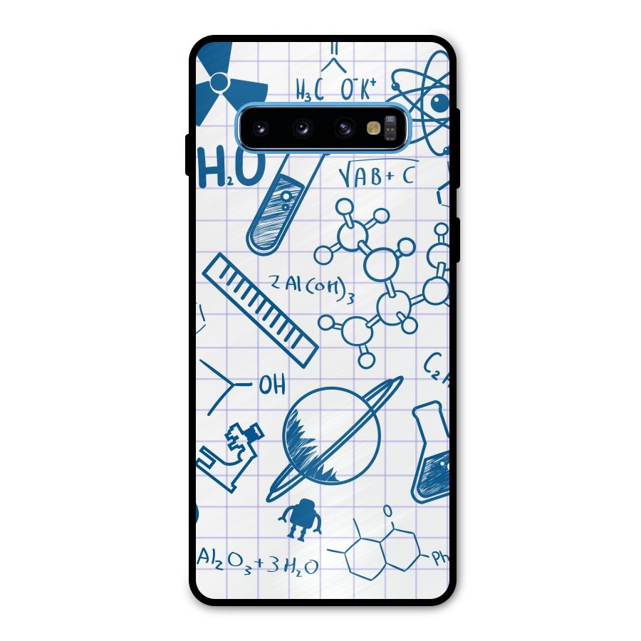 Science Notebook Metal Back Case for Galaxy S10