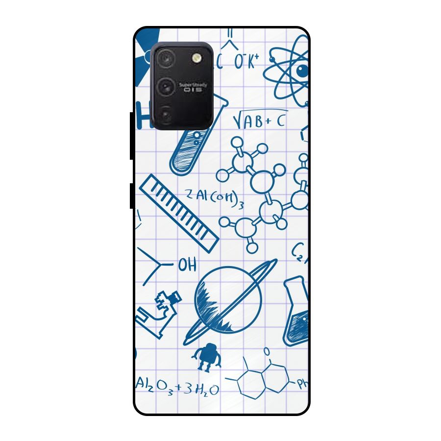 Science Notebook Metal Back Case for Galaxy S10 Lite