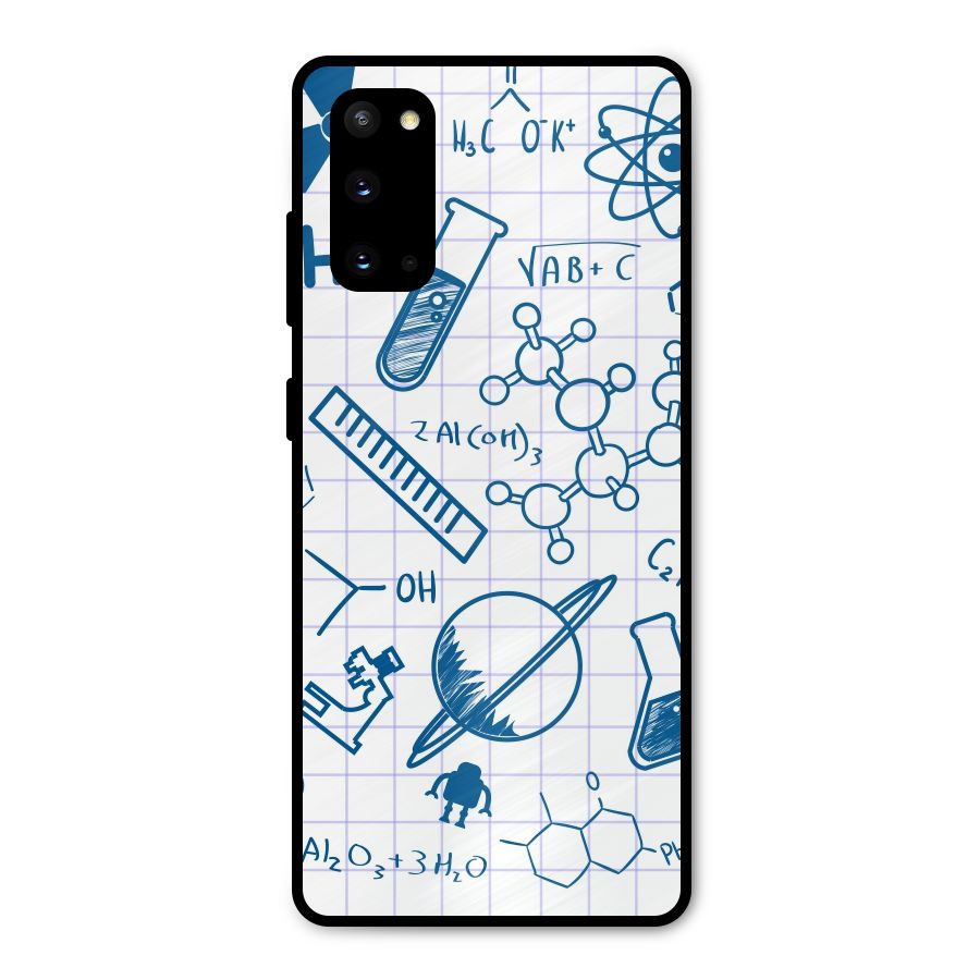 Science Notebook Metal Back Case for Galaxy S20