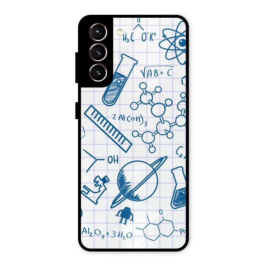 Science Notebook Metal Back Case for Galaxy S21 5G