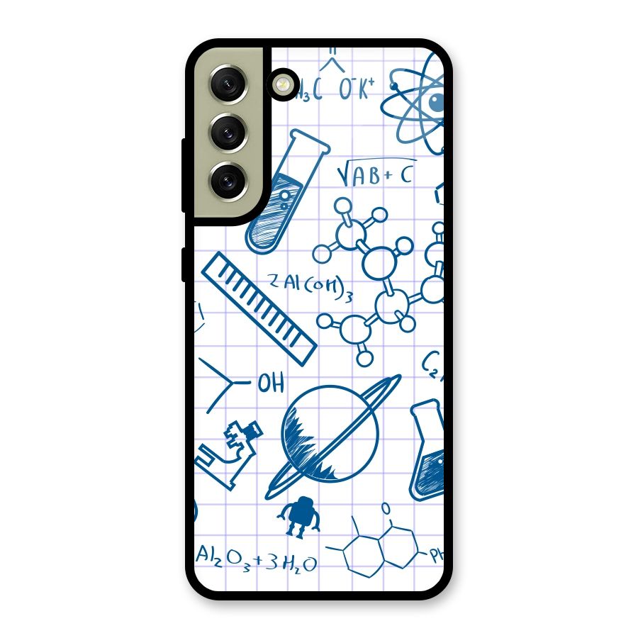 Science Notebook Metal Back Case for Galaxy S21 FE 5G (2023)