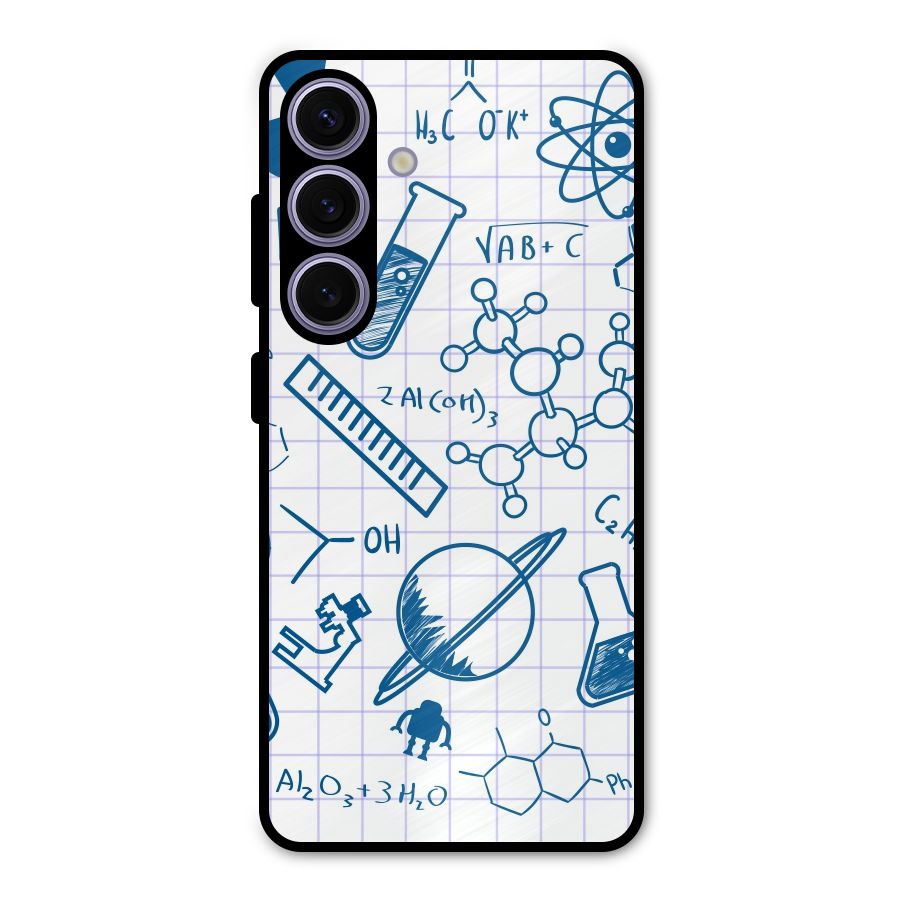 Science Notebook Metal Back Case for Galaxy S24