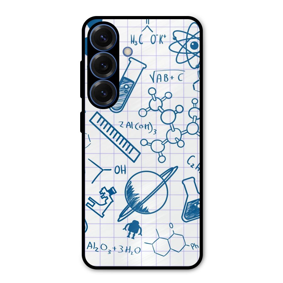 Science Notebook Metal Back Case for Galaxy S25
