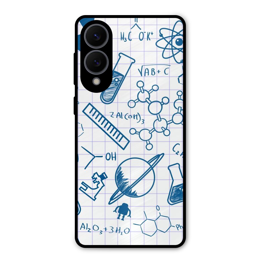 Science Notebook Metal Back Case for Galaxy S25 Edge