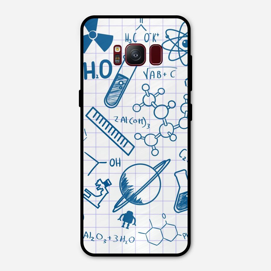Science Notebook Metal Back Case for Galaxy S8