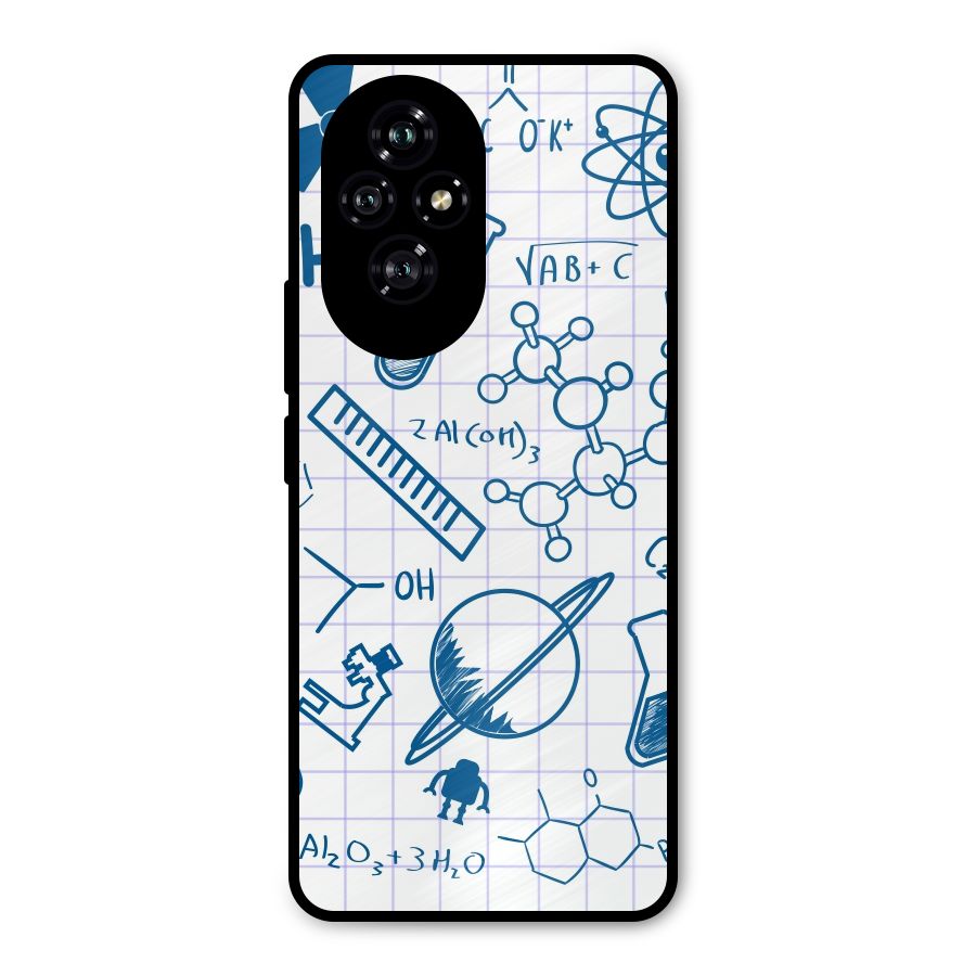 Science Notebook Metal Back Case for Honor 200