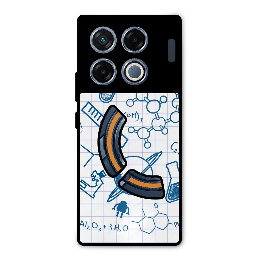 Science Notebook Metal Back Case for Infinix GT 20 Pro