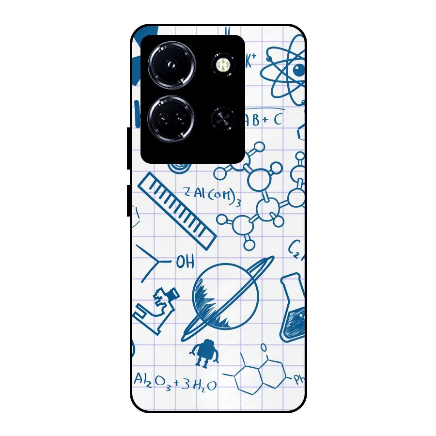 Science Notebook Metal Back Case for Infinix Note 30 5G