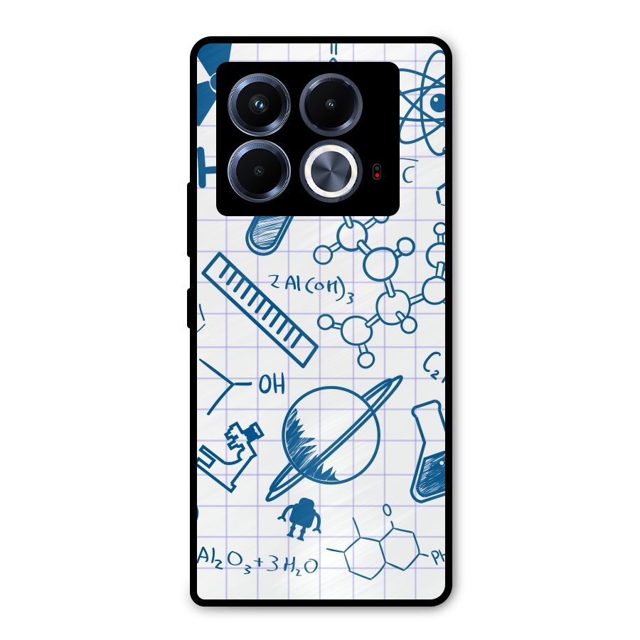 Science Notebook Metal Back Case for Infinix Note 40 5G